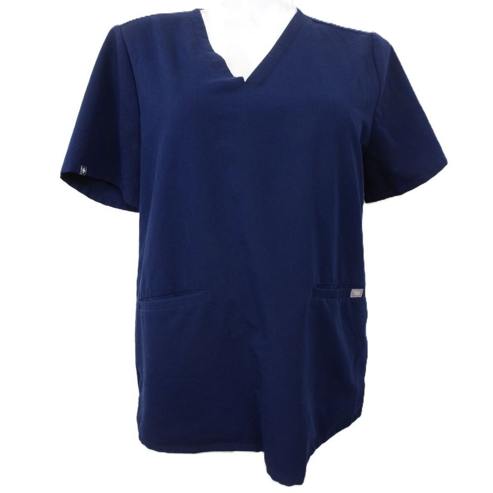 Figs‎ PLUS XXL Navy Two-Pocket V-Neck Scrub Top Nursing Professional Healthcare
